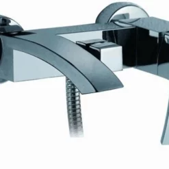 Royal Fall Wall Tub Faucet With Hand Shower Brushed Nickel