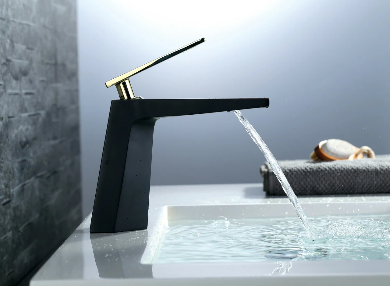 Royal Limited Edition Cube Single Handle Lav Faucet Black And Gold 4 Royal Limited Edition Cube Single Handle Lav Faucet Black And Gold - Image 2