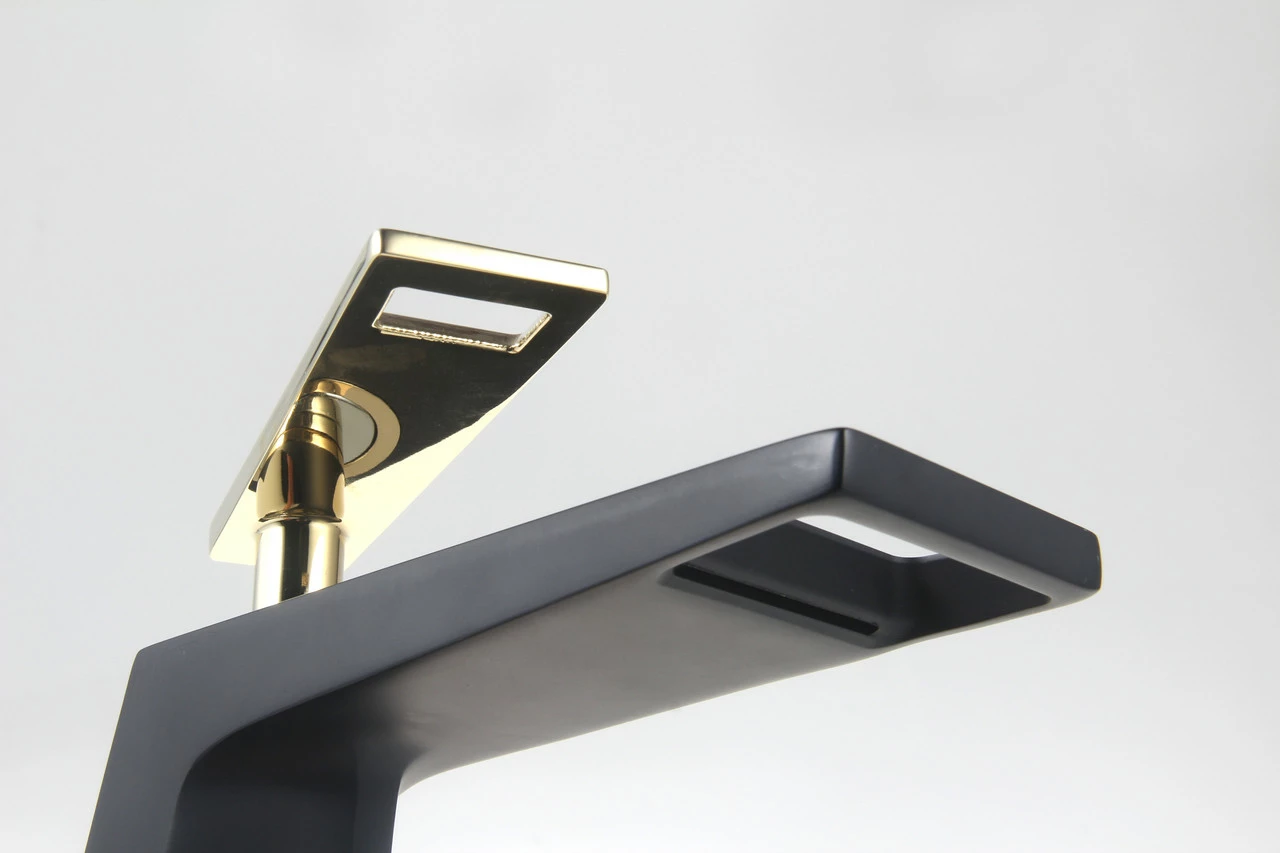 Royal Limited Edition Cube Single Handle Lav Faucet Black And Gold 7 Royal Limited Edition Cube Single Handle Lav Faucet Black And Gold - Image 5
