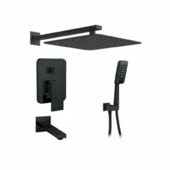 Royal Midnight Three-Way Shower System In Matte Black