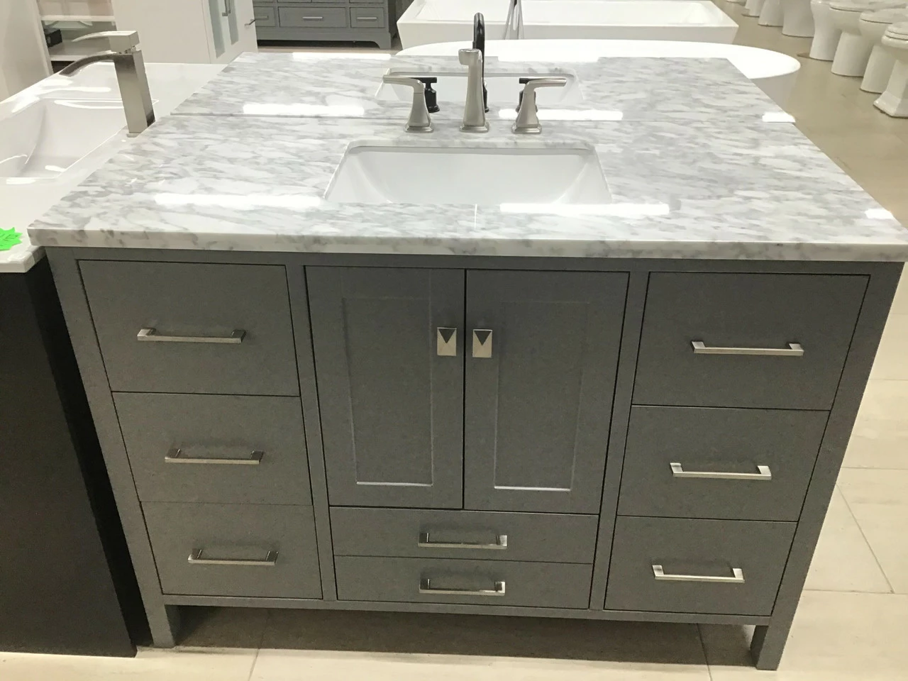 Royal Olympia 48" Gray Bathroom Vanity 3 Royal Olympia 48" Gray Bathroom Vanity