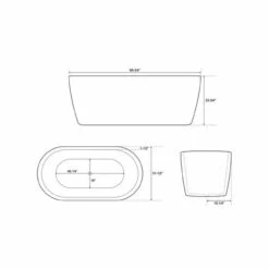 Royal Chicago 67"Freestanding Soaking Bathtub -Royal Sales Store 6815 67 3 02697.1635618878