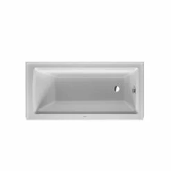 Duravit Architec 60" Alcove Acrylic Soaking Tub With Right Drain And Overflow