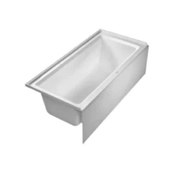Duravit Architect 66" Alcove Acrylic Soaking Tub With Left Drain And Overflow
