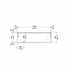 Duravit Architect 66" Alcove Acrylic Soaking Tub With Left Drain And Overflow -Royal Sales Store 700408 L 19TALL 3 34519 66146.1656521061