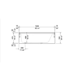 Duravit Architect 66" Alcove Acrylic Soaking Tub With Left Drain And Overflow -Royal Sales Store 700408 L 19TALL 5 86683.1634316461