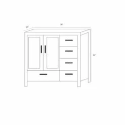 Royal Ludlam 36" Bathroom Vanity With Carrera Marble Top 7 Royal Ludlam 36" Bathroom Vanity With Carrera Marble Top -Royal Sales Store 7199 36 2 41216.1646855433