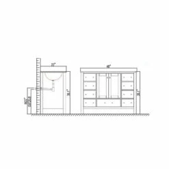Royal Ludlam 48" Bathroom Vanity With Carrera Marble Top -Royal Sales Store 7199 48 1 61352.1646855417
