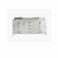 Royal Ludlam 72" Double Bathroom Vanity With Carrera Marble Top