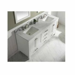 Royal Ludlam 60" Double Bathroom Vanity With Carrera Marble Top -Royal Sales Store 7199 60 2 86020.1646855457