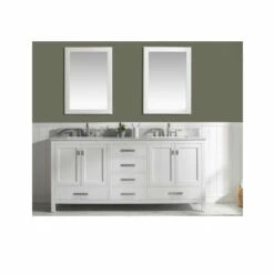Royal Ludlam 60" Double Bathroom Vanity With Carrera Marble Top -Royal Sales Store 7199 60 3 65754.1646855457