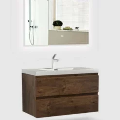 Royal Genoa 24" Rose Wood Wall Mounted Bathroom Vanity