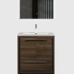 Royal Salerno Wall Mounted 30 Inch Light Grey Oak Bathroom Vanity With Top And Sink -Royal Sales Store ALI 4.1 65423.1661886192