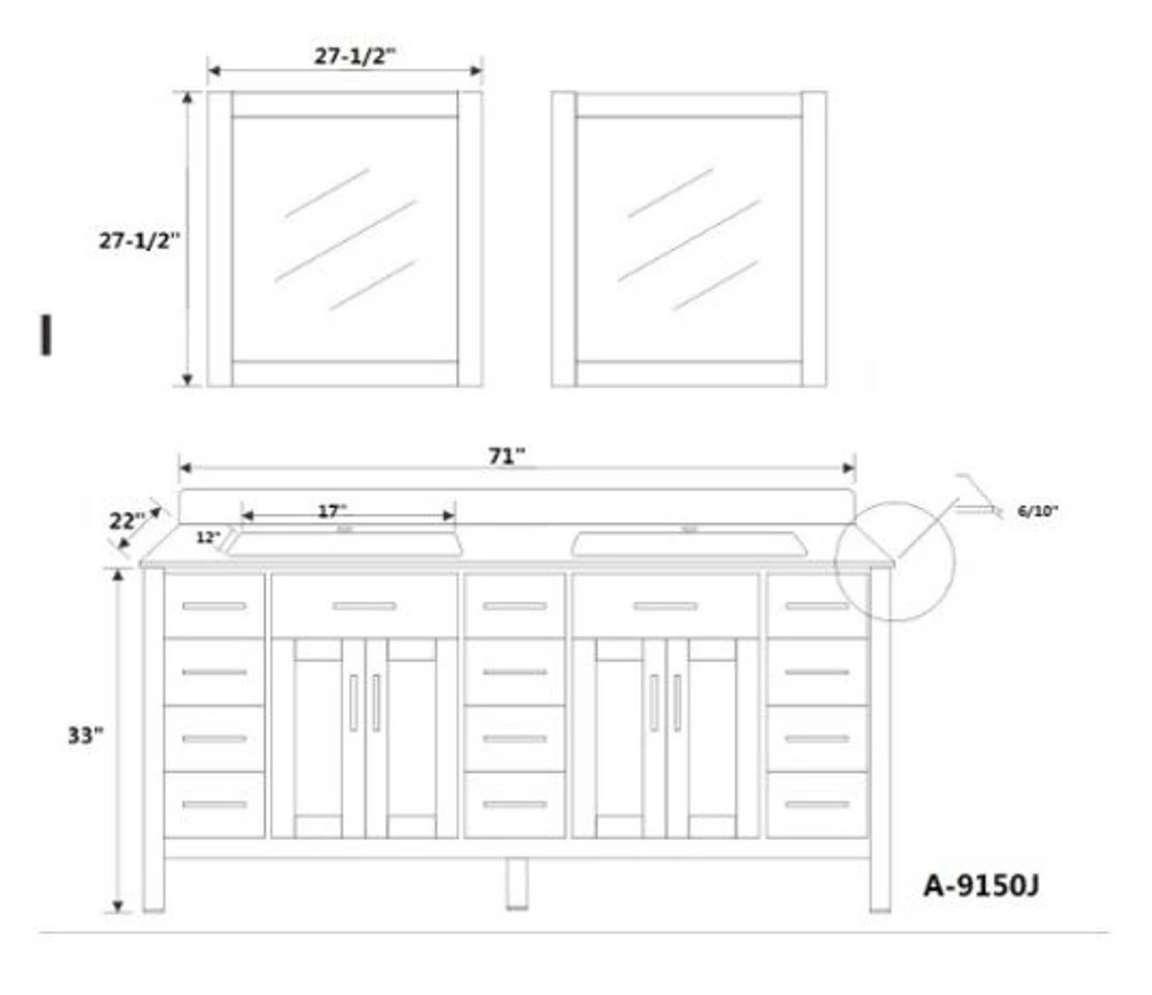 Royal Alexandria 72 Inch White Bathroom Vanity 4 Royal Alexandria 72 Inch White Bathroom Vanity - Image 2
