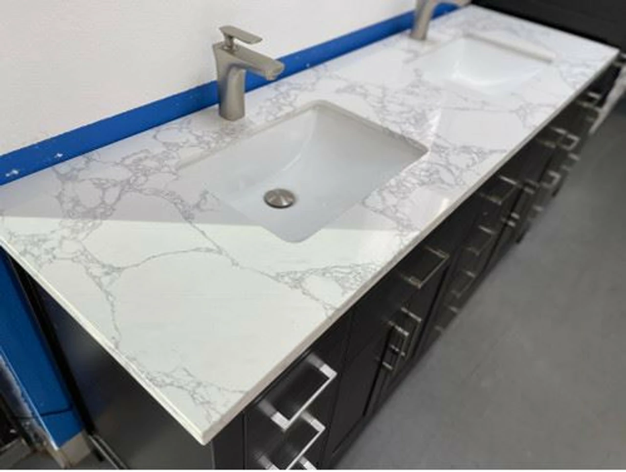 Royal Alexandria 72 Inch Espresso Bathroom Vanity W/ White Quartz Top & Double Sinks 7 Royal Alexandria 72 Inch Espresso Bathroom Vanity W/ White Quartz Top & Double Sinks - Image 5