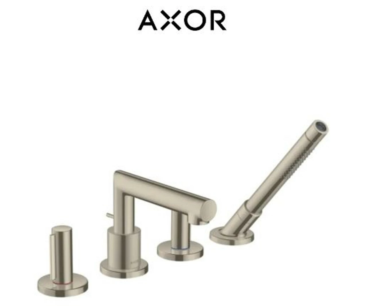 Axor Uno Deck Mounted Roman Tub With Built-In Diverter - Includes Hand Shower 3 Axor Uno Deck Mounted Roman Tub With Built-In Diverter - Includes Hand Shower