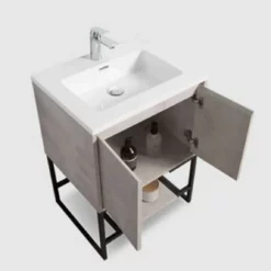 Royal Brescia Wall Mounted 24 Inch Light Grey Bathroom Vanity With Top And Sink -Royal Sales Store Allen 1.3 20147.1661356603