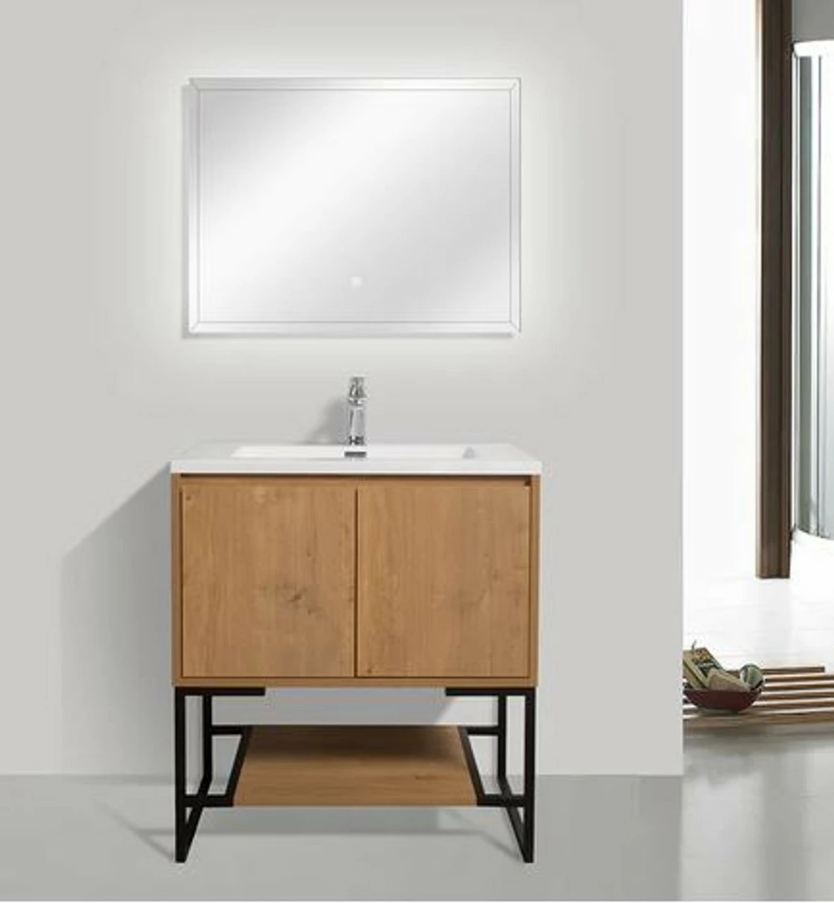 Royal Brescia Wall Mounted 24 Inch Oak Bathroom Vanity With Top And Sink 3 Royal Brescia Wall Mounted 24 Inch Oak Bathroom Vanity With Top And Sink