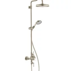 Axor Montreux Thermostatic Exposed Shower System - Includes Shower Head, Hand Shower, Shower Arm, Hose, Valve Trim, And Rough-In Valve - Limited Lifetime Warranty