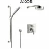 Axor Citterio Thermostatic Shower System With Shower Head, Handshower, Slide Bar, And Volume Control - Includes Rough-In Valve -Royal Sales Store Axor 3 Chrome 94212.1651595336