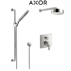 Axor Citterio Thermostatic Shower System With Shower Head, Handshower, Slide Bar, And Volume Control - Includes Rough-In Valve