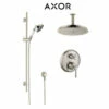 Axor Montreux Thermostatic Shower System With Shower Head, Handshower, Slide Bar, And Volume Control - Includes Rough-In Valve -Royal Sales Store Axor 5 Brushed Nickel 64822.1651596414