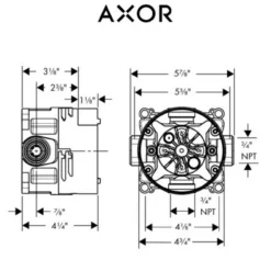 Axor Montreux Thermostatic Shower System With Shower Head, Handshower, Slide Bar, And Volume Control - Includes Rough-In Valve -Royal Sales Store Axor 6.3 99395.1651764732