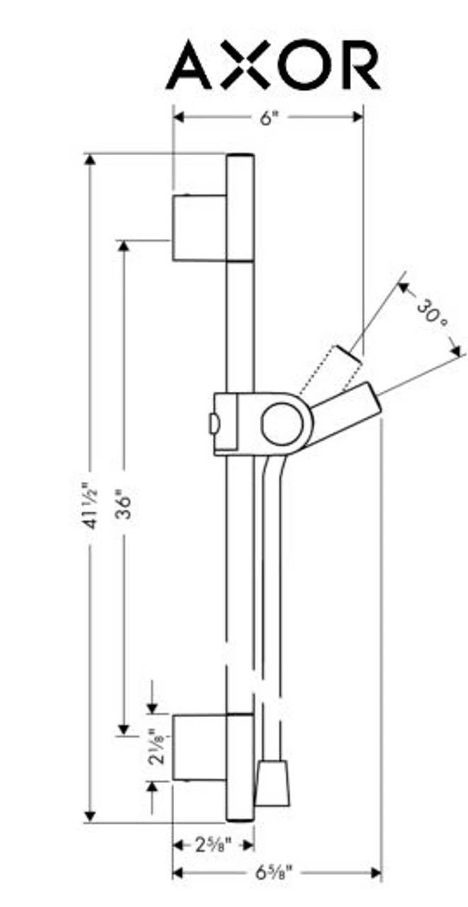 Axor Uno Thermostatic Shower System With Shower Head, Handshower, Slide Bar, And Volume Control - Includes Rough-In Valve 4 Axor Uno Thermostatic Shower System With Shower Head, Handshower, Slide Bar, And Volume Control - Includes Rough-In Valve - Image 2
