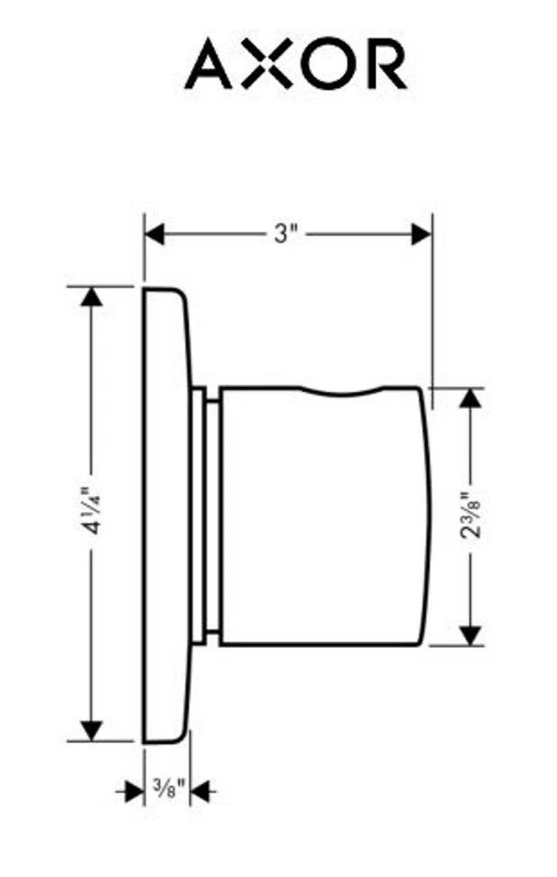 Axor Uno Thermostatic Shower System With Shower Head, Handshower, Slide Bar, And Volume Control - Includes Rough-In Valve 11 Axor Uno Thermostatic Shower System With Shower Head, Handshower, Slide Bar, And Volume Control - Includes Rough-In Valve - Image 9