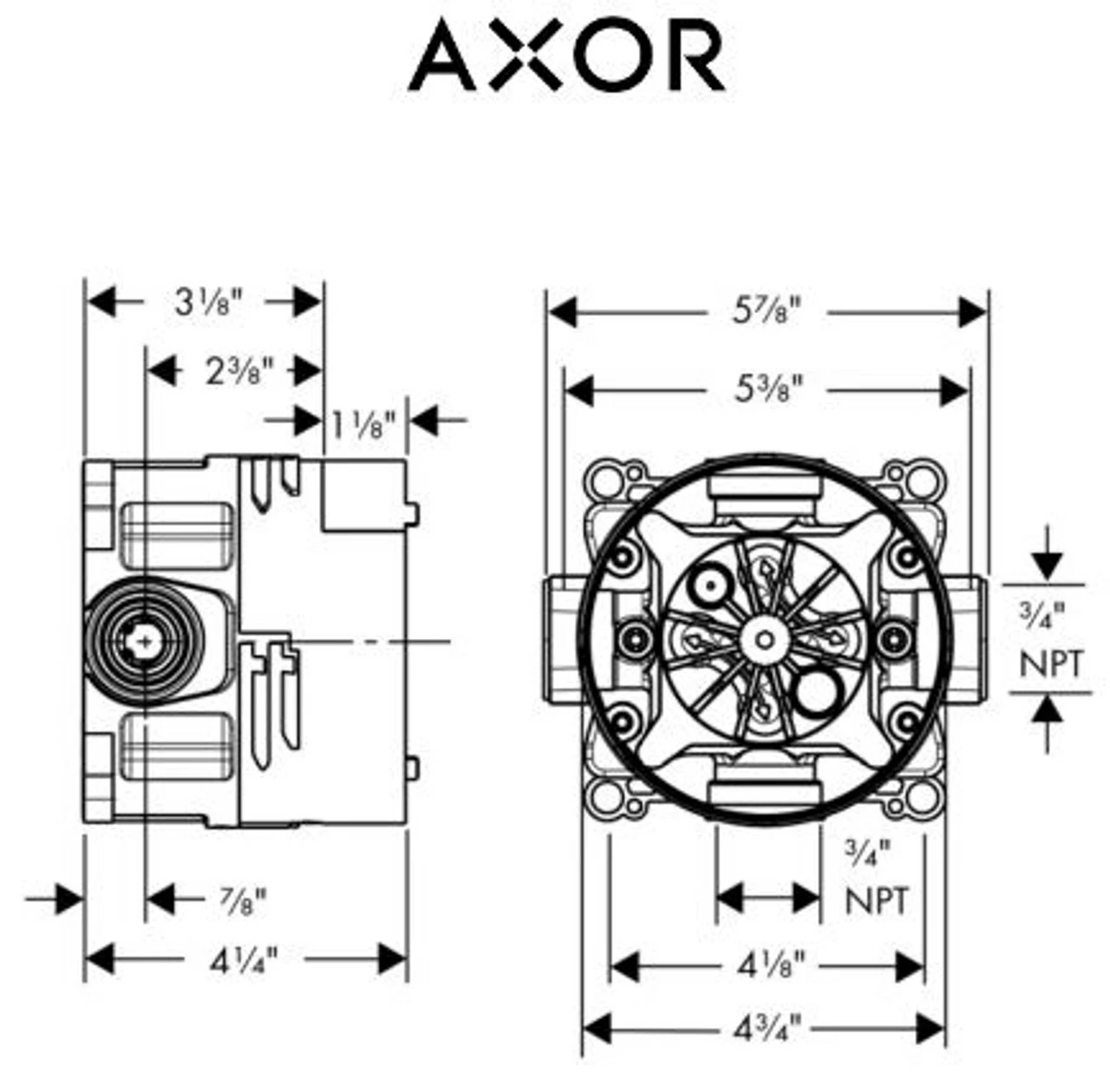 Axor Uno Thermostatic Shower System With Shower Head, Handshower, Slide Bar, And Volume Control - Includes Rough-In Valve 9 Axor Uno Thermostatic Shower System With Shower Head, Handshower, Slide Bar, And Volume Control - Includes Rough-In Valve - Image 7
