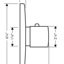 Axor Uno Thermostatic Shower System With Shower Head, Handshower, Slide Bar, And Volume Control - Includes Rough-In Valve 17 Axor Uno Thermostatic Shower System With Shower Head, Handshower, Slide Bar, And Volume Control - Includes Rough-In Valve -Royal Sales Store Axor 7.7 63256.1651765588