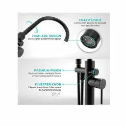 Royal Goose Freestanding Floor Mounted Bath Tub Filler Faucet W/Wand -Royal Sales Store B07J6FK4GM 2 46874.1644856927