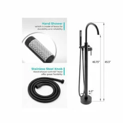 Royal Goose Freestanding Floor Mounted Bath Tub Filler Faucet W/Wand -Royal Sales Store B07J6FK4GM 3 55116.1644856927