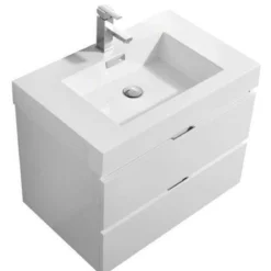 Royal Blizz 30 Inch Wall Mount Modern Bathroom Vanity