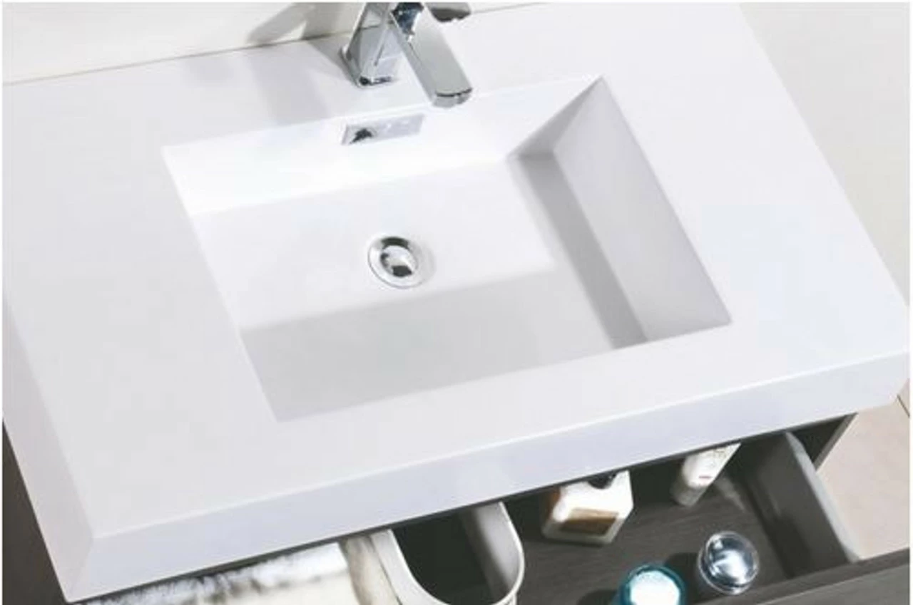 Royal Blizz 36 Inch Gray Oak Wall Mount Modern Bathroom Vanity 6 Royal Blizz 36 Inch Gray Oak Wall Mount Modern Bathroom Vanity - Image 4