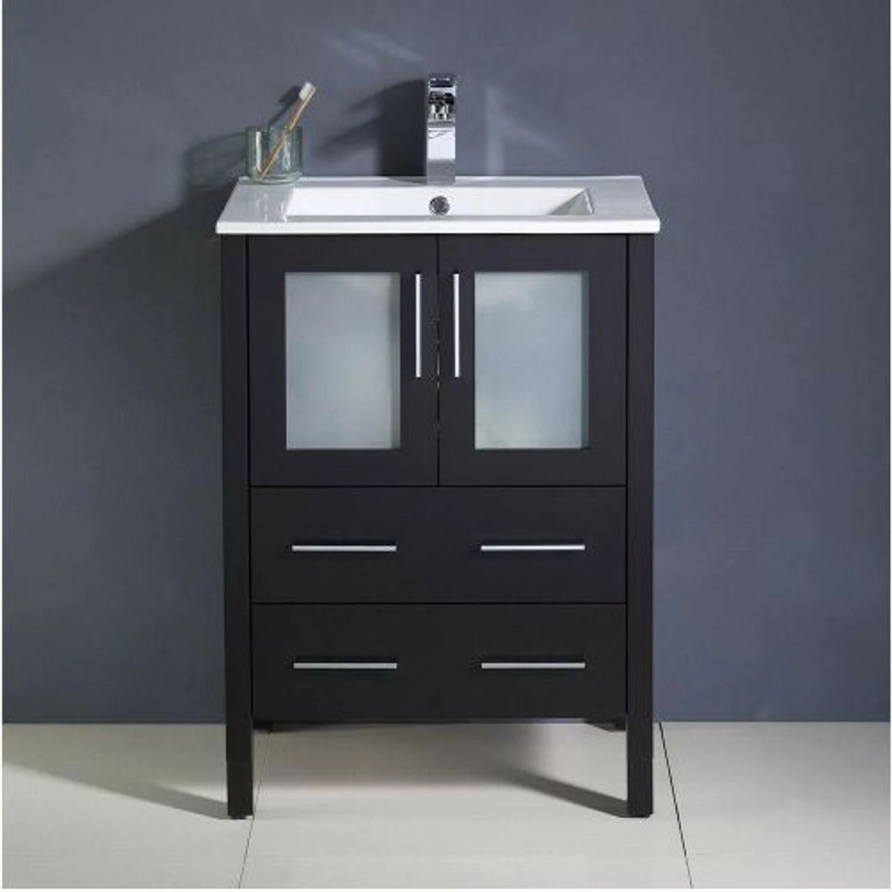 Royal Bello 24 Inch Solid Wood Espresso Color Bathroom Vanity 3 Royal Bello 24 Inch Solid Wood Espresso Color Bathroom Vanity