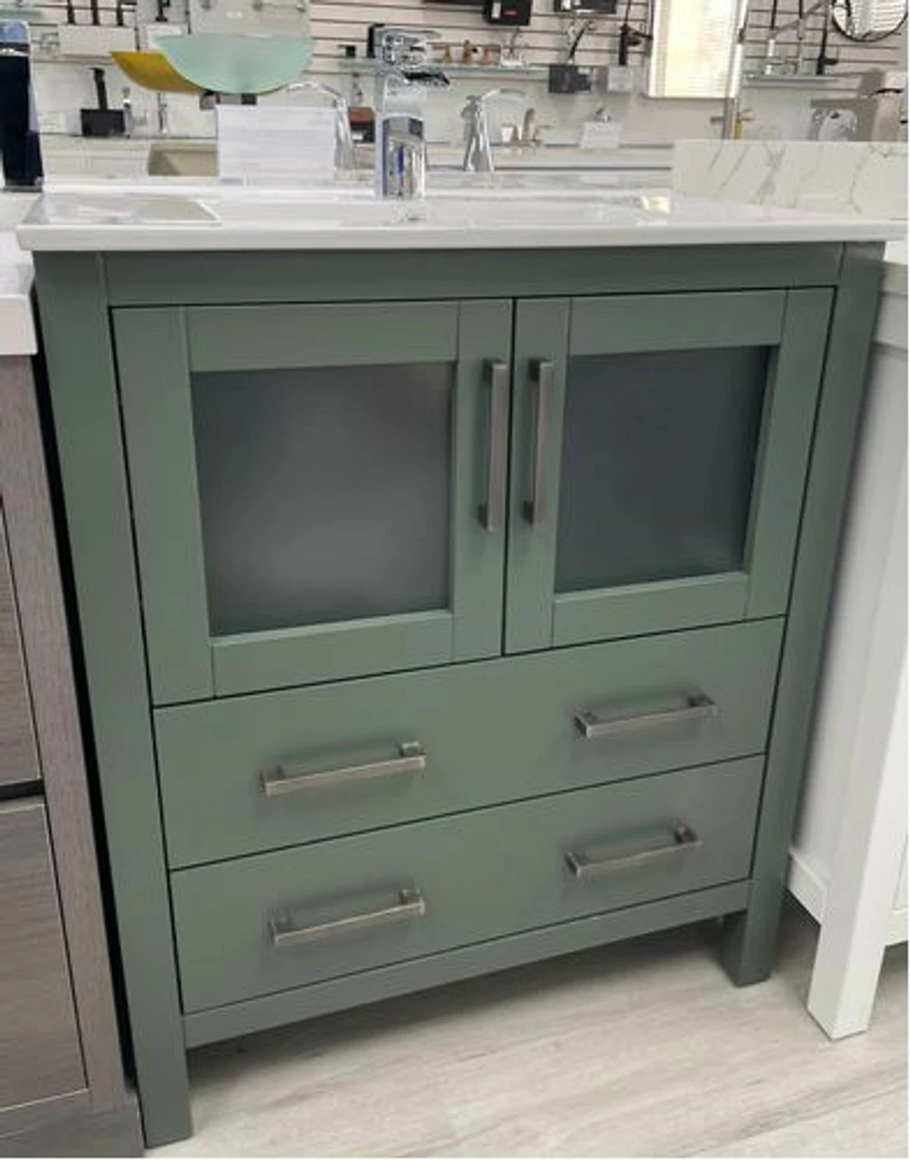 Royal Bello 30 Inch Forrest Green Bathroom Vanity 3 Royal Bello 30 Inch Forrest Green Bathroom Vanity