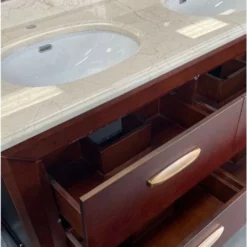 Royal Havana 60 Inch Double Sink Bathroom Vanity Solid Cherry Wood -Royal Sales Store BRK 1.3 44361.1658329474