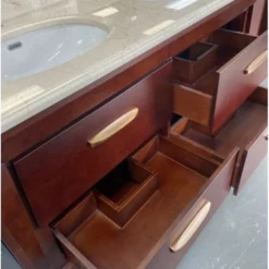 Royal Havana 60 Inch Double Sink Bathroom Vanity Solid Cherry Wood -Royal Sales Store BRK 1.4 03877.1658329473