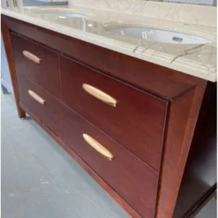 Royal Havana 60 Inch Double Sink Bathroom Vanity Solid Cherry Wood -Royal Sales Store BRK 1.5 21117.1658329483