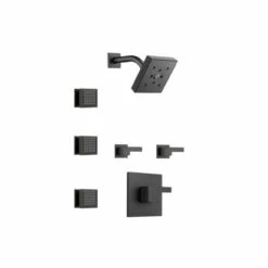 Brizo Sensori Custom Thermostatic Shower System With Showerhead, Volume Controls, And Body Sprays - Valves Included -Royal Sales Store BSS Siderna T66T01 2 19697.1641671968