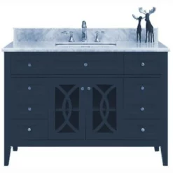 Royal Casa 60 Inch Navy Blue Single Sink Bathroom Vanity