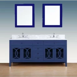 Royal Casa 72 Inch Navy Blue Double Sink Bathroom Vanity