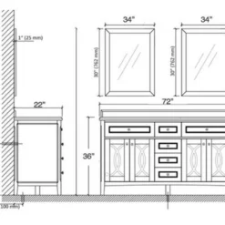 Royal Casa 72 Inch White Double Sink Bathroom Vanity -Royal Sales Store CSA 5.4 20578.1657292589
