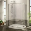 Fleurco FA483-72 Capri 45 7/8" - 46 1/4" Framed Half-Round 3 Curved Sliding Shower Door And Shower Base 1 Fleurco FA483-72 Capri 45 7/8" - 46 1/4" Framed Half-Round 3 Curved Sliding Shower Door And Shower Base -Royal Sales Store Capri Round FAW483 11 40 V2012 Letter 07549 15269.1552189024