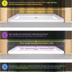 DreamLine Encore 56-60" W X 76" H Semi-Frameless Bypass Sliding Shower Door -Royal Sales Store DL 2.2 53243.1653161743