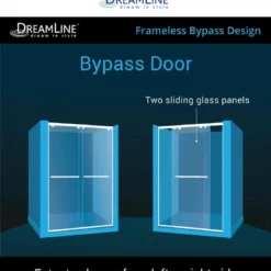 DreamLine Encore 56-60" W X 76" H Semi-Frameless Bypass Sliding Shower Door -Royal Sales Store DL 2.4 64273.1653161743