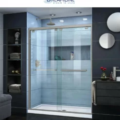 DreamLine Encore 56-60" W X 76" H Semi-Frameless Bypass Sliding Shower Door