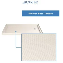 DreamLine Charisma 78-3/4" High X 60" Wide 32" Deep Sliding Frameless Shower Door With Clear Glass, SlimeLine Shower Base Kit, And Right Drain -Royal Sales Store DL 3.10 31337.1653163142