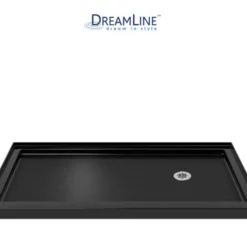 DreamLine Charisma 78-3/4" High X 60" Wide 36" Deep Sliding Frameless Shower Door With Clear Glass, SlimeLine Shower Base Kit, And Right Drain -Royal Sales Store DL 3.14 34672.1653164232